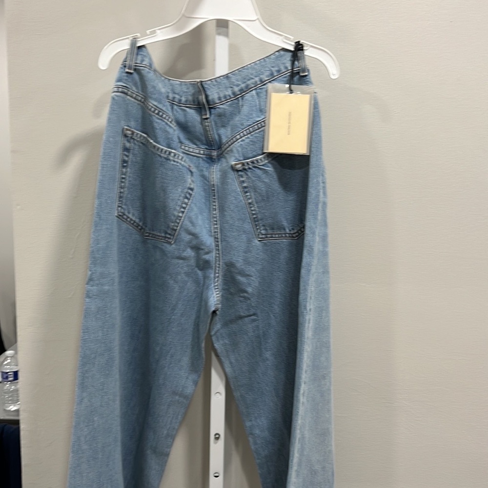 GRLFRND Chloe High Rise Pleated Wide Leg Jeans in Sawtelle Size 23 - Picture 7 of 10